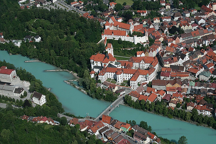 Füssen Hohes Schloss - Luftbild